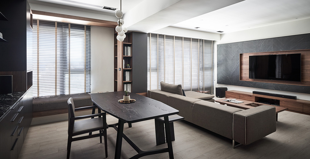 住宅設計,台灣設計,台灣風格,黑白灰住宅,現代風格,大戶型裝修設計