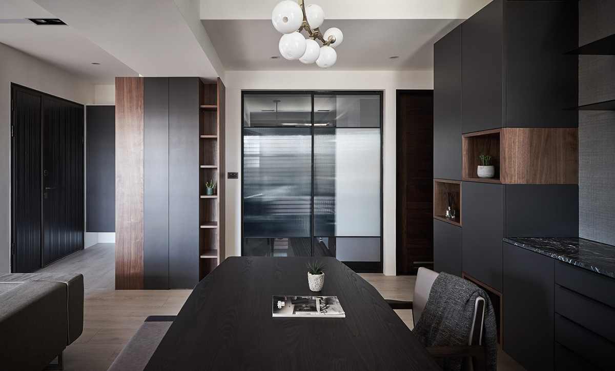 住宅設計,台灣設計,台灣風格,黑白灰住宅,現代風格,大戶型裝修設計