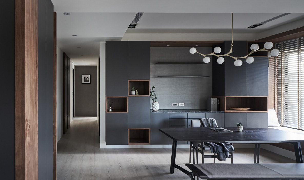 住宅設計,台灣設計,台灣風格,黑白灰住宅,現代風格,大戶型裝修設計