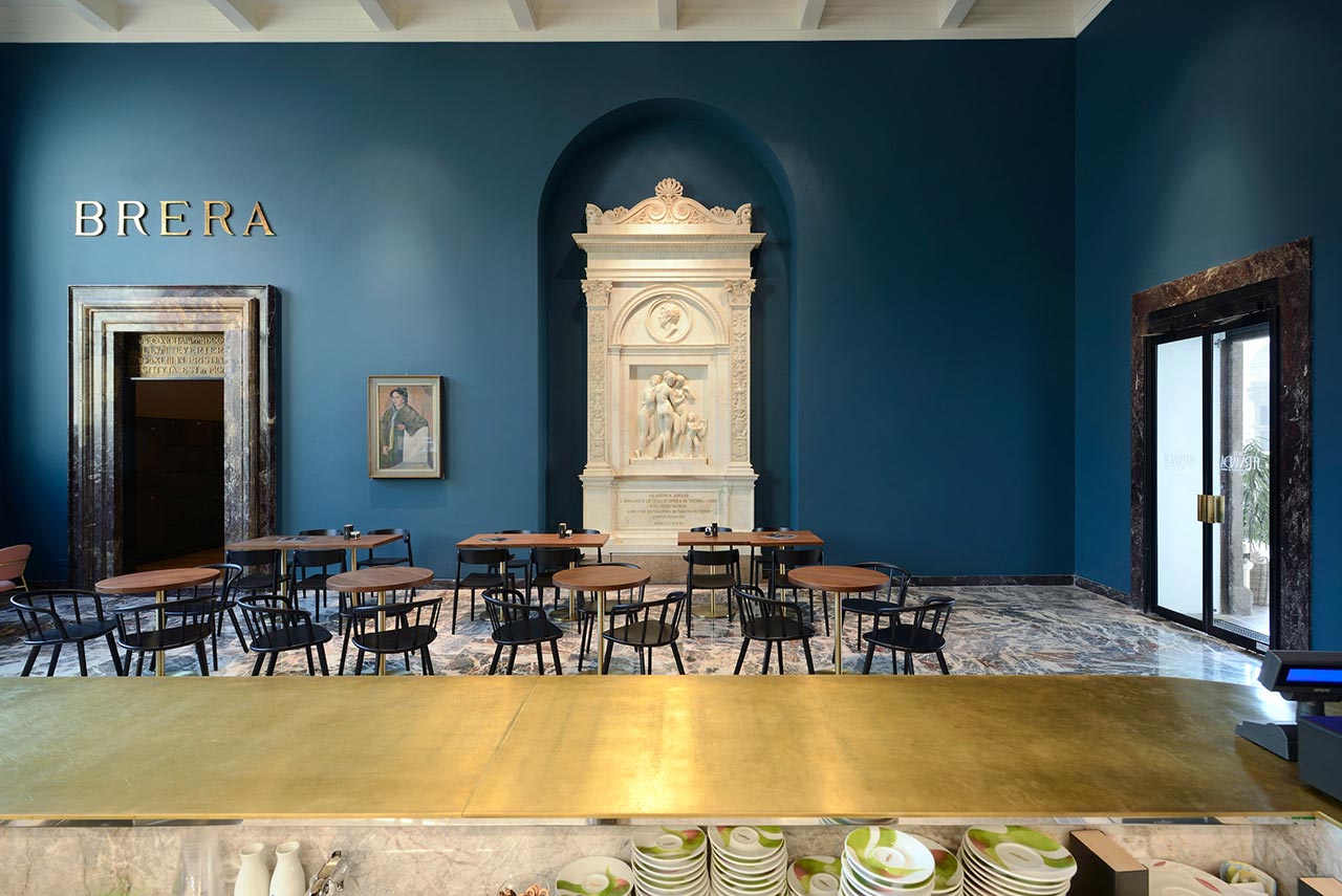 餐飲空間，國外空間設計，布雷拉畫廊，Caffè Fernanda咖啡館，新古典主義，意大利，米蘭