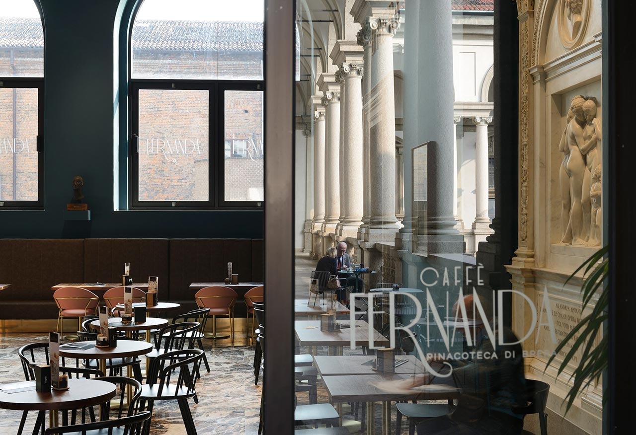 商業空間，國外空間設計，布雷拉畫廊，Caffè Fernanda咖啡館，新古典主義，意大利，米蘭