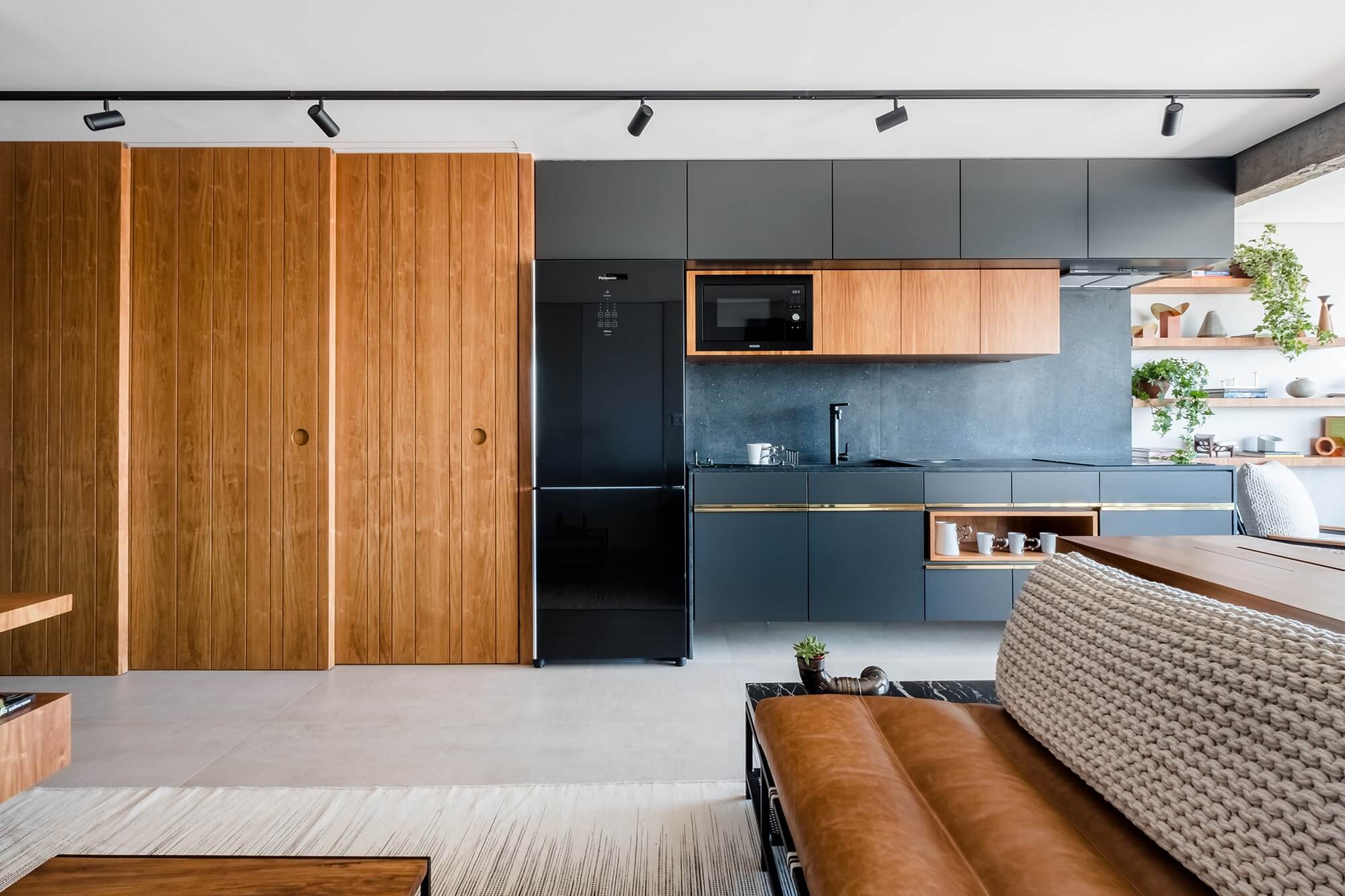 住宅空間，國外公寓設計，巴西，單身公寓，現代風格，70平米住宅設計