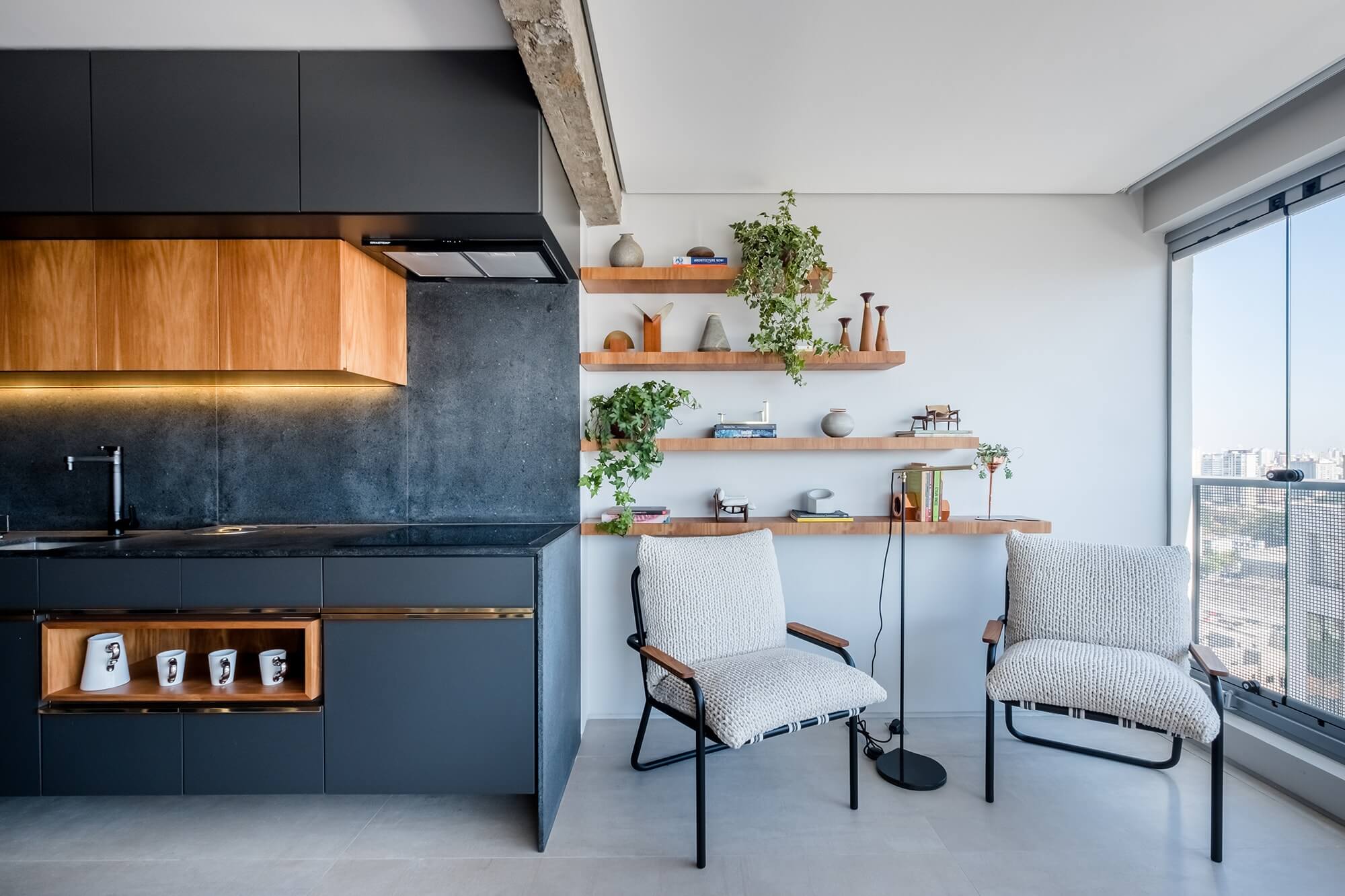 住宅空間,國外公寓設計,巴西,單身公寓,現代風格,70平米住宅設計