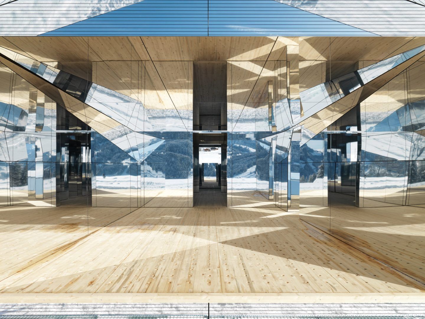 度假酒店裝置，瑞士設計，Doug Aitken，裝置藝術，鏡麵藝術，鏡麵反射