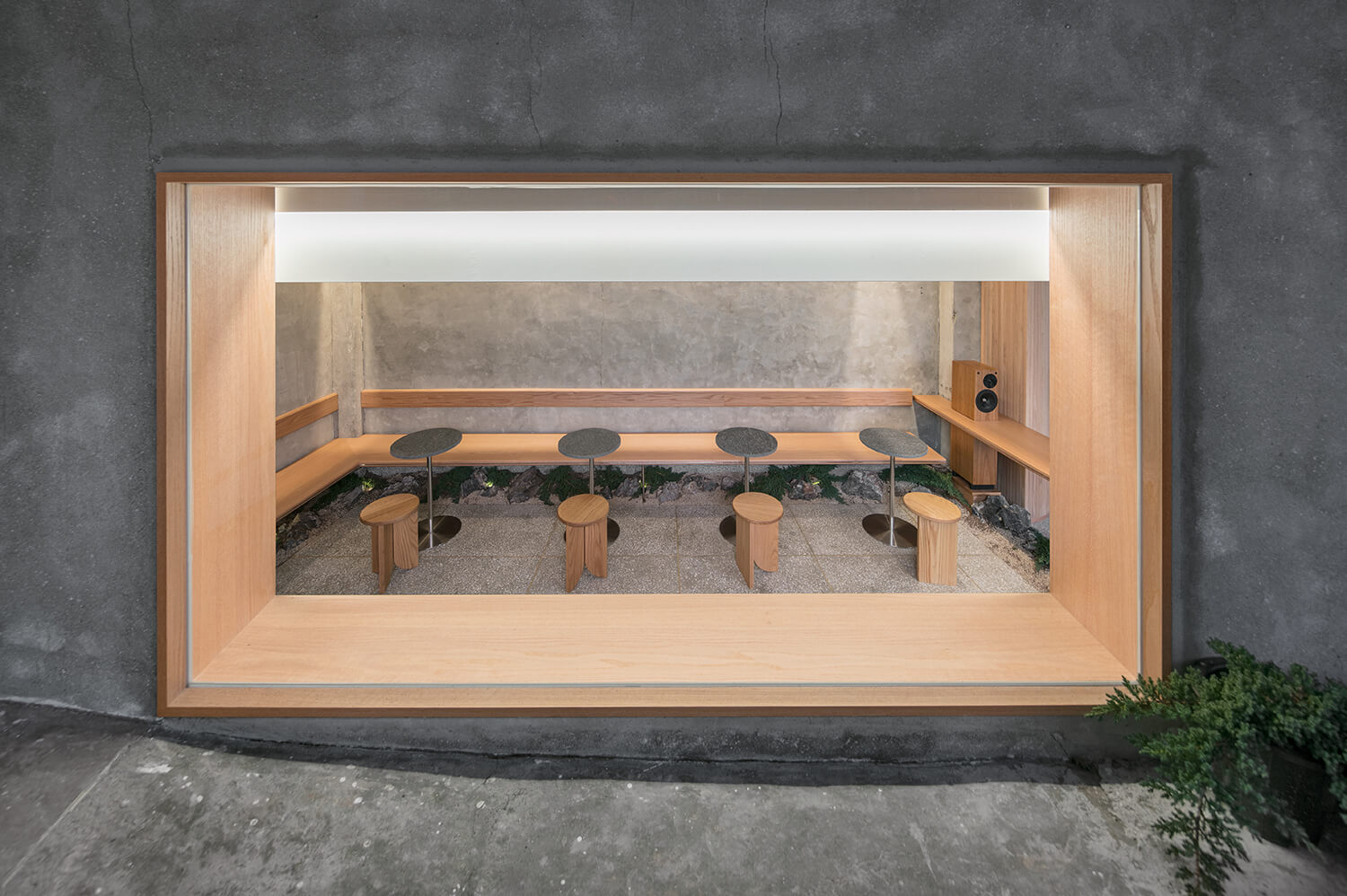 餐飲空間，咖啡廳，首爾，Labotory，極簡風，建築改造
