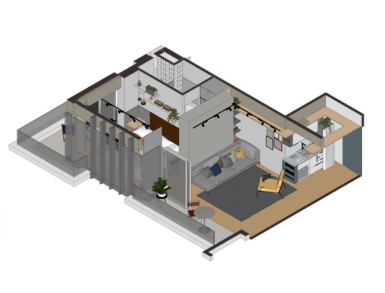 住宅空間,國外住宅設計,巴西,小宅概念,輕工業風