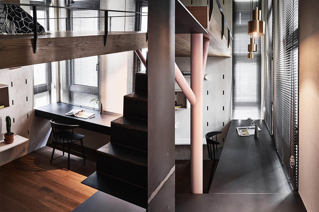 工業風住宅,閣樓設計,小戶型設計,LOFT風格設計,台灣設計,kc studio