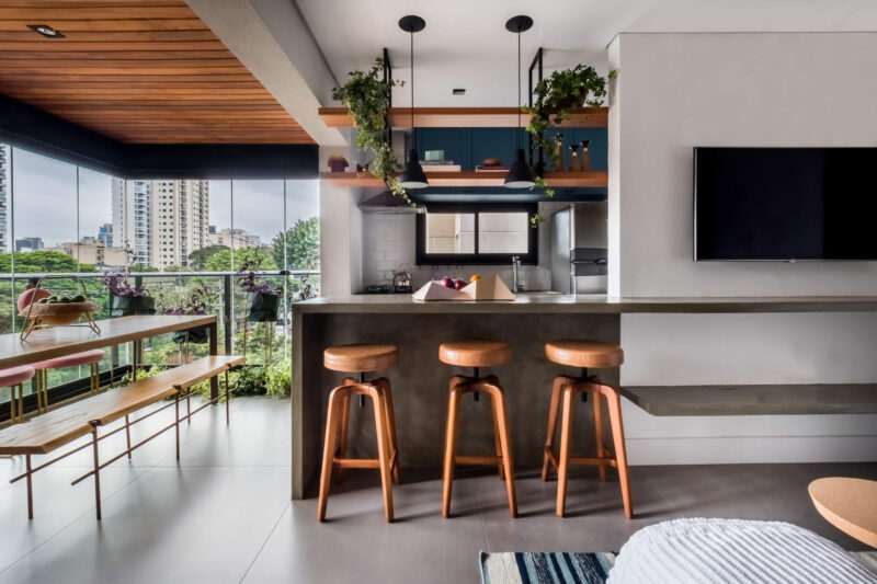 Rua141+Rafael Zalc | 巴西70㎡鄉村風藍調公寓