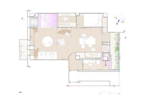 住宅空間，公寓改造，小戶型，46平米住宅設計，木質空間