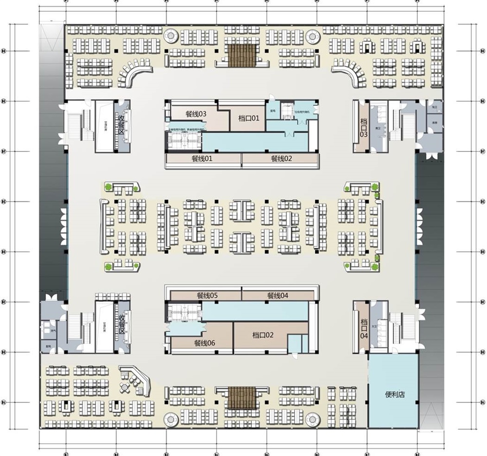 餐飲空間,員工餐廳設計,華為,深圳,改造設計,金楓設計