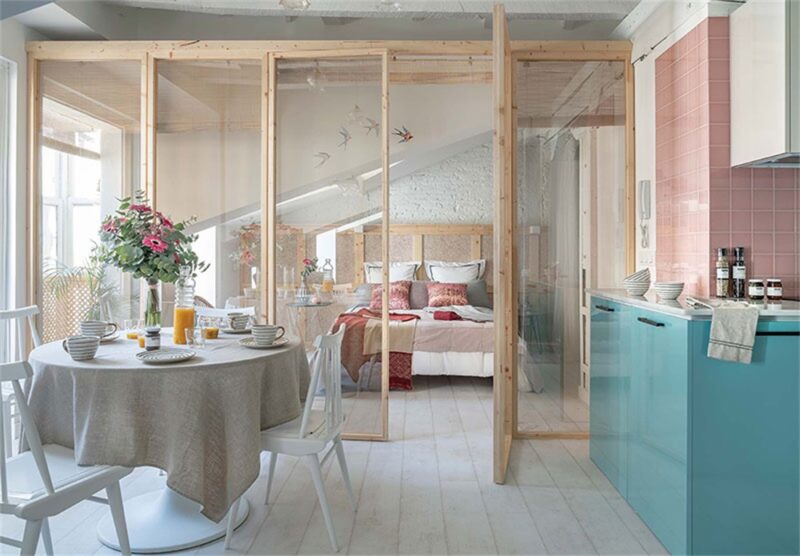 西班牙一間45平米迷人loft女孩公寓