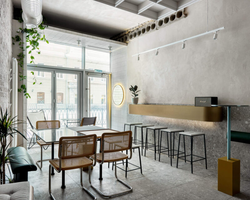 俄羅斯喀山一間58㎡極簡主義咖啡館