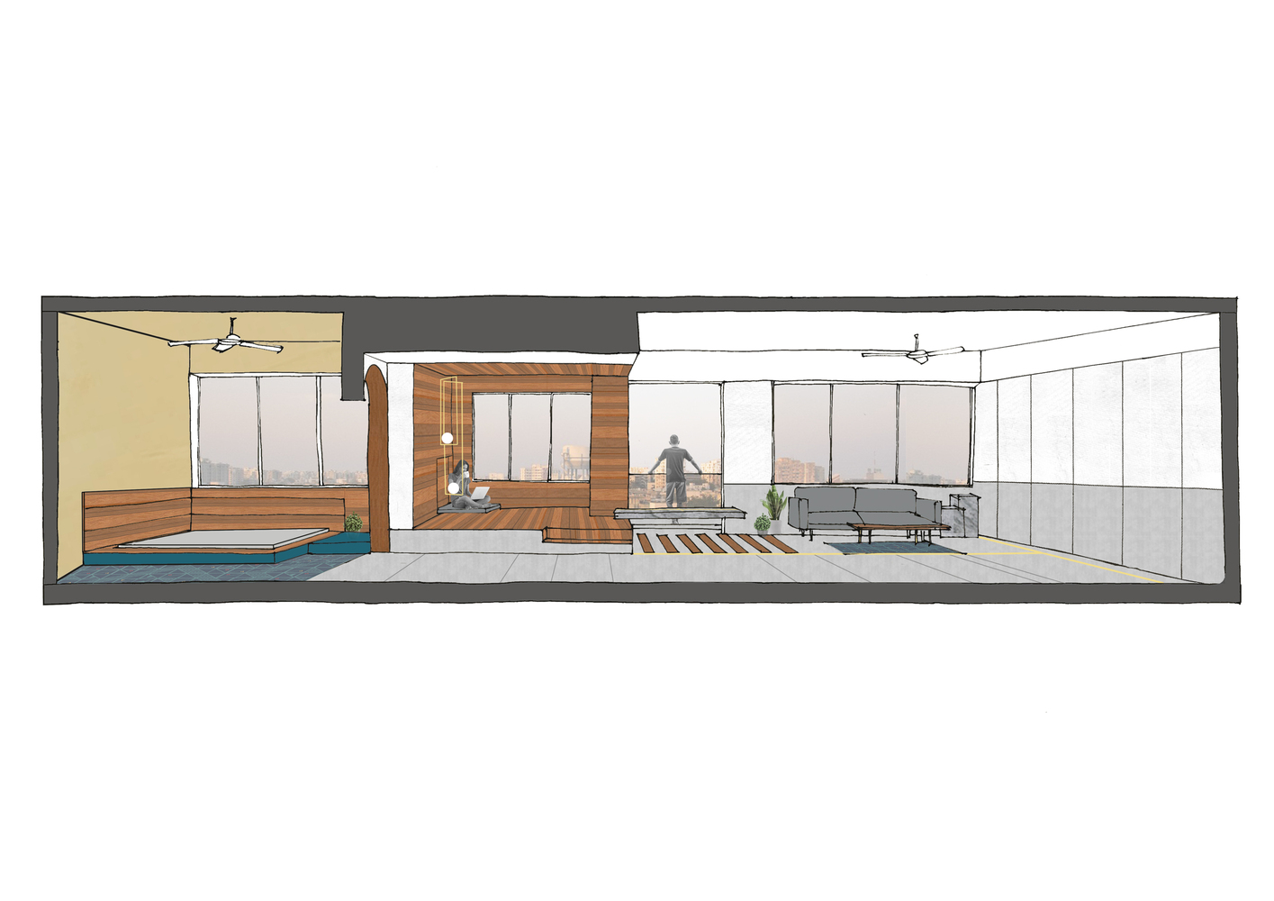 國外住宅空間設計,住宅空間,Saransh,公寓設計,印度