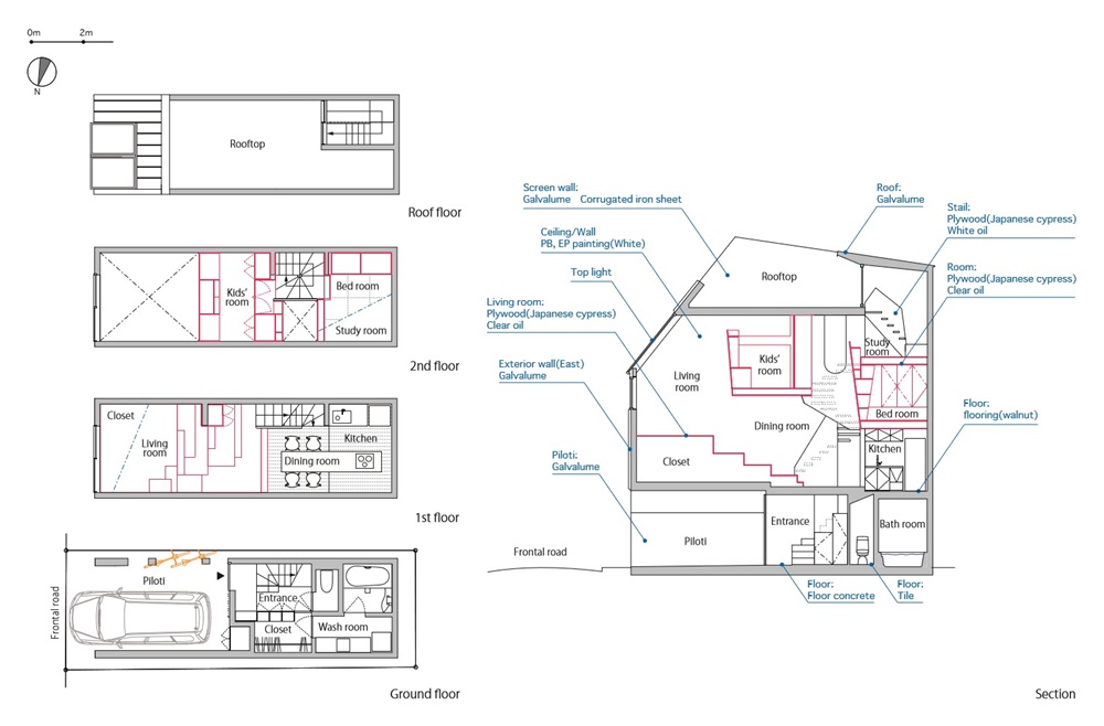 國外住宅空間設計,住宅空間,日本,GENETO,別墅