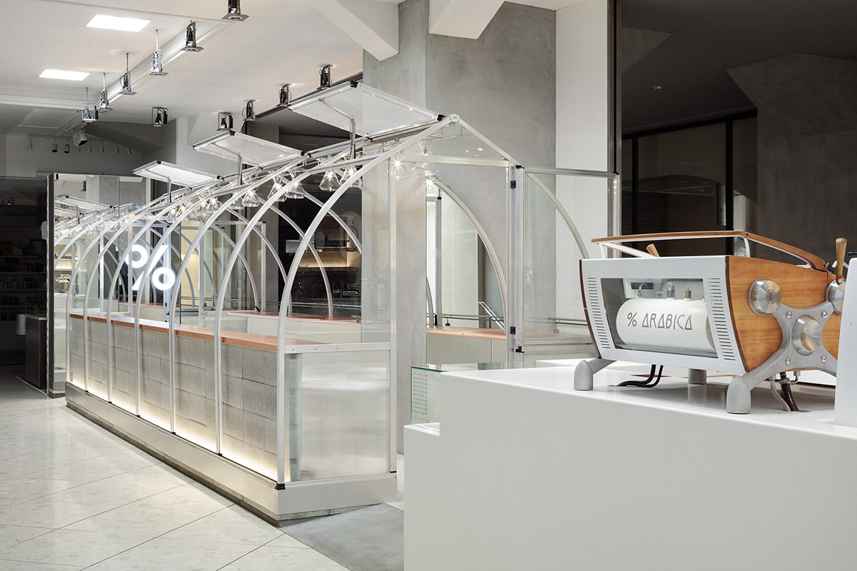 咖啡廳設計，百分號咖啡廳，%咖啡廳，% ARABICA，加藤匡毅，東海林克範，網紅咖啡廳，深圳灣萬象城%咖啡廳