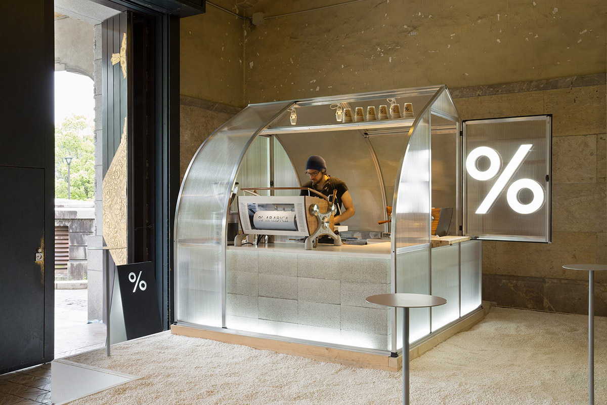 咖啡廳設計，百分號咖啡廳，%咖啡廳，% ARABICA，加藤匡毅，東海林克範，網紅咖啡廳，深圳灣萬象城%咖啡廳