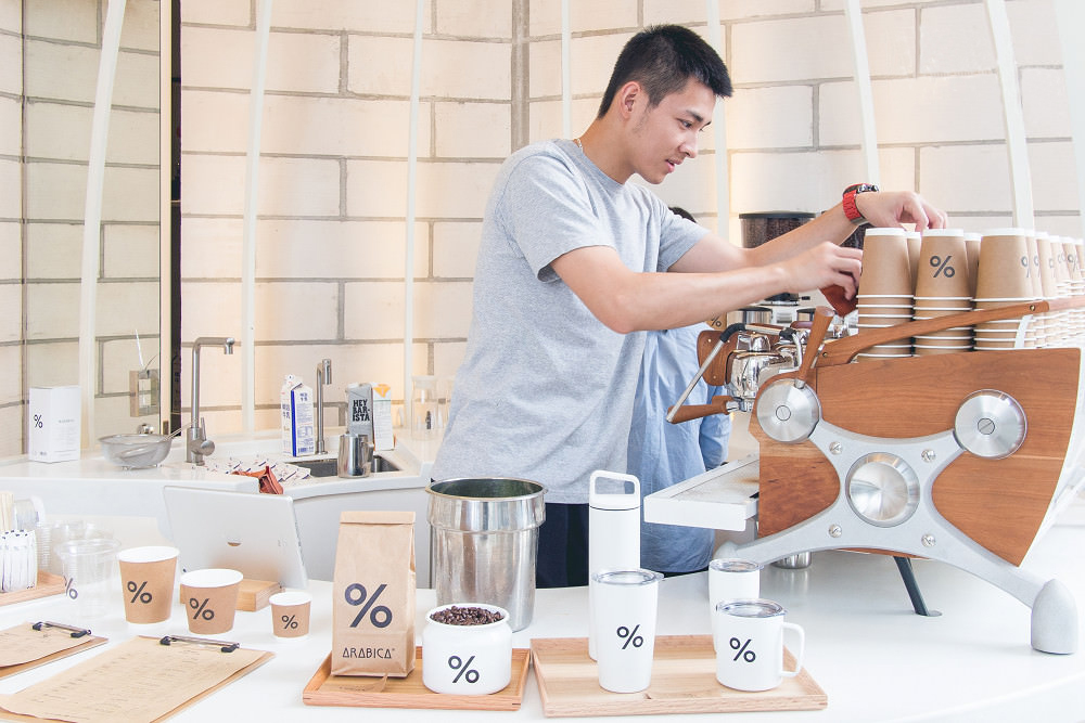 咖啡廳設計，百分號咖啡廳，%咖啡廳，% ARABICA，加藤匡毅，東海林克範，網紅咖啡廳，深圳灣萬象城%咖啡廳