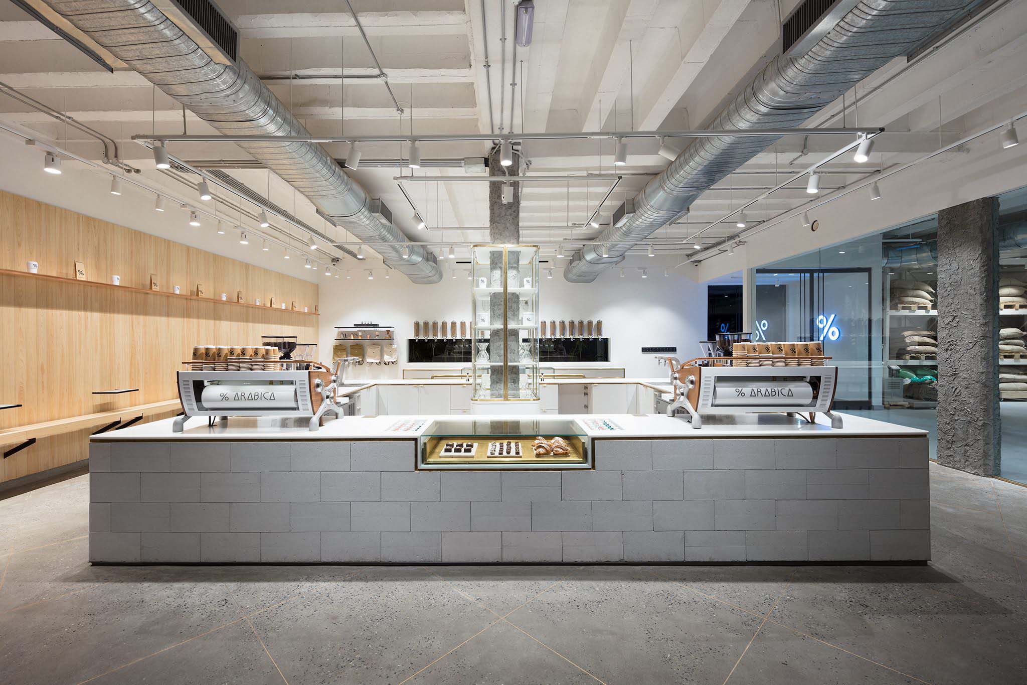 咖啡廳設計，百分號咖啡廳，%咖啡廳，% ARABICA，加藤匡毅，東海林克範，網紅咖啡廳，深圳灣萬象城%咖啡廳
