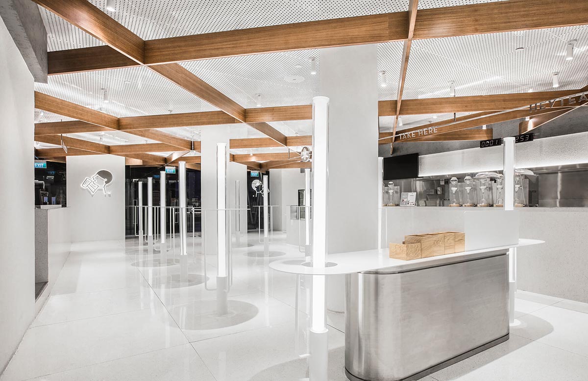 國外餐廳設計，餐飲空間，喜茶，新加坡克拉碼頭，喜茶設計