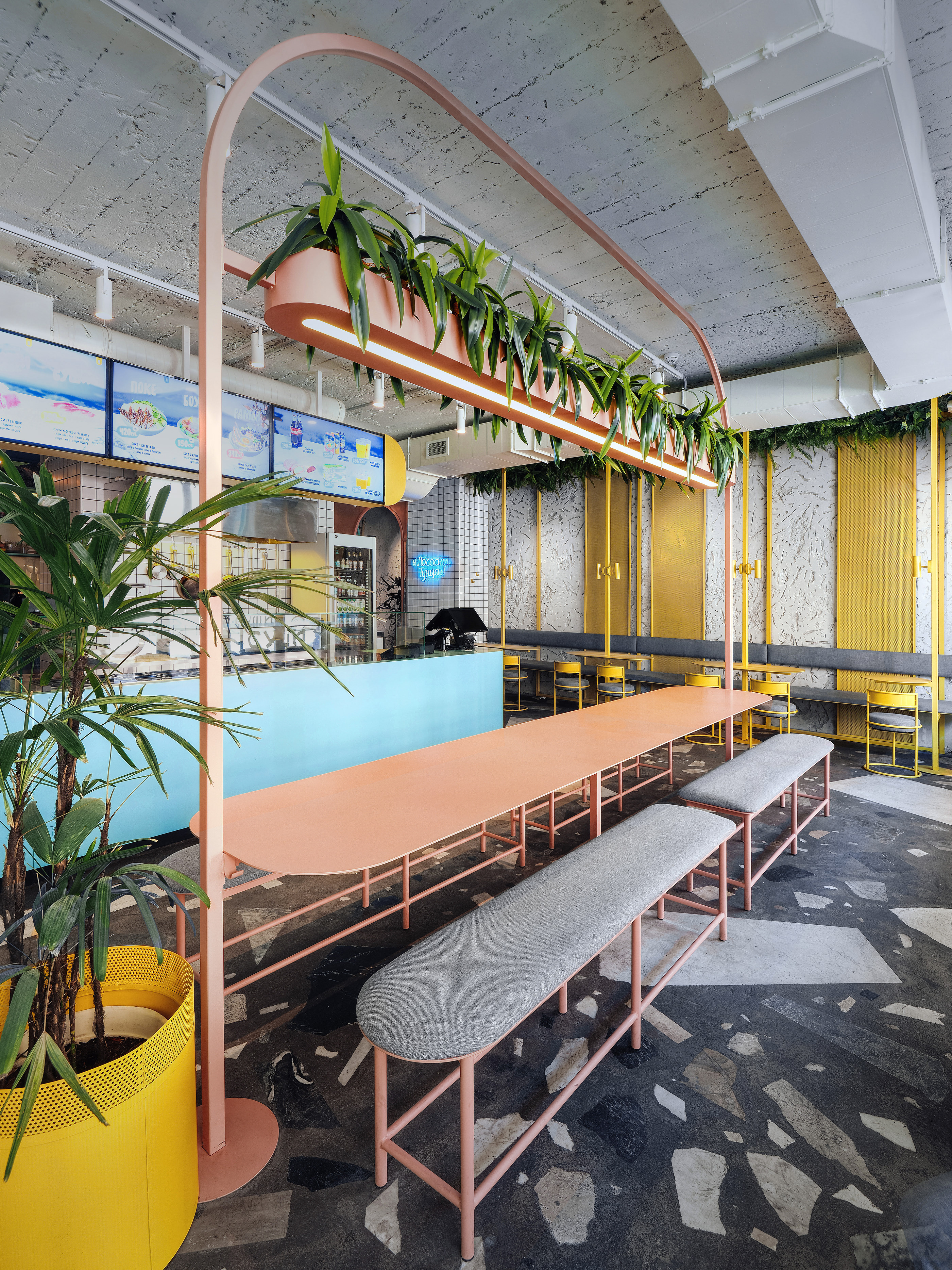 餐飲空間,夏威夷風情,聖彼得堡,小酒館,快餐店