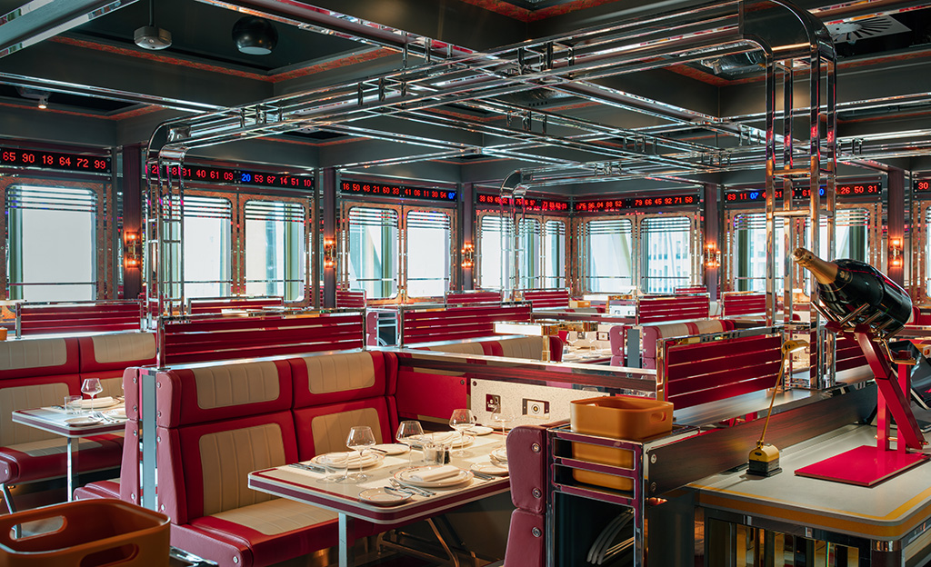 餐飲空間，法式餐廳，倫敦，未來感空間