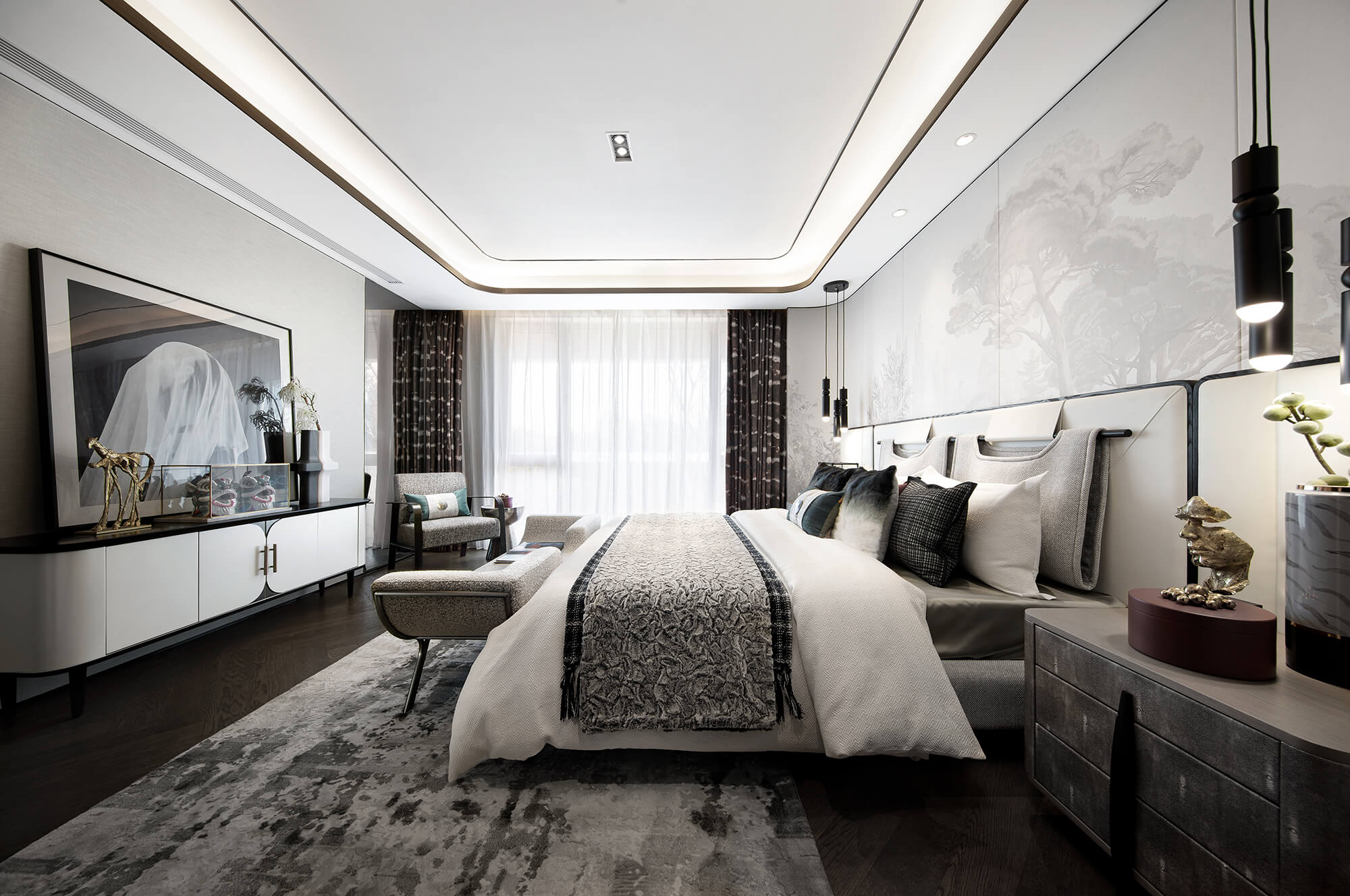 西安樣板房,西安複式洋房,萬科悅灣頂級複式洋房,壹方設計,萬科樣板房設計