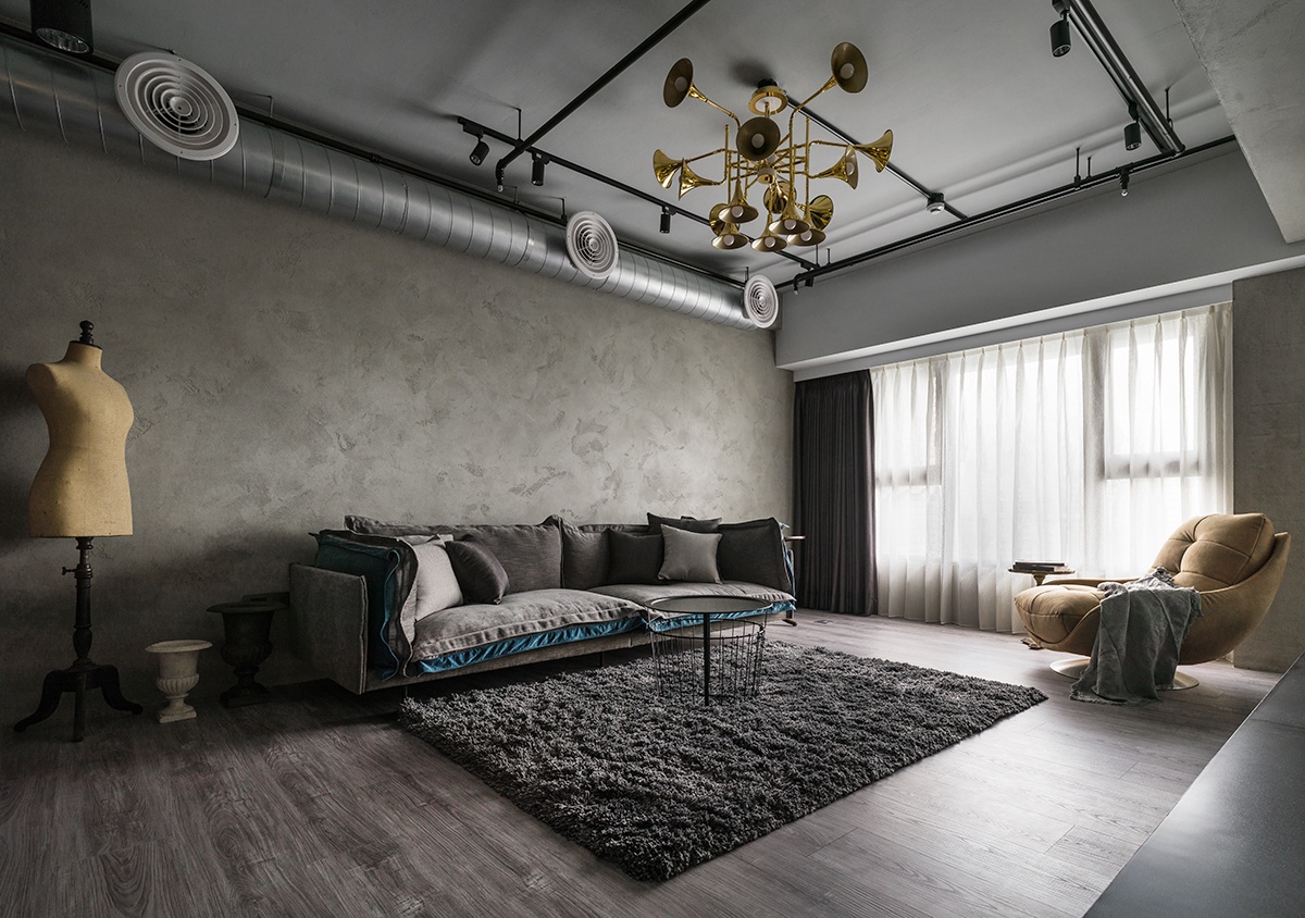 住宅空間,私人住宅,loft住宅,工業風,台灣設計,國內住宅空間