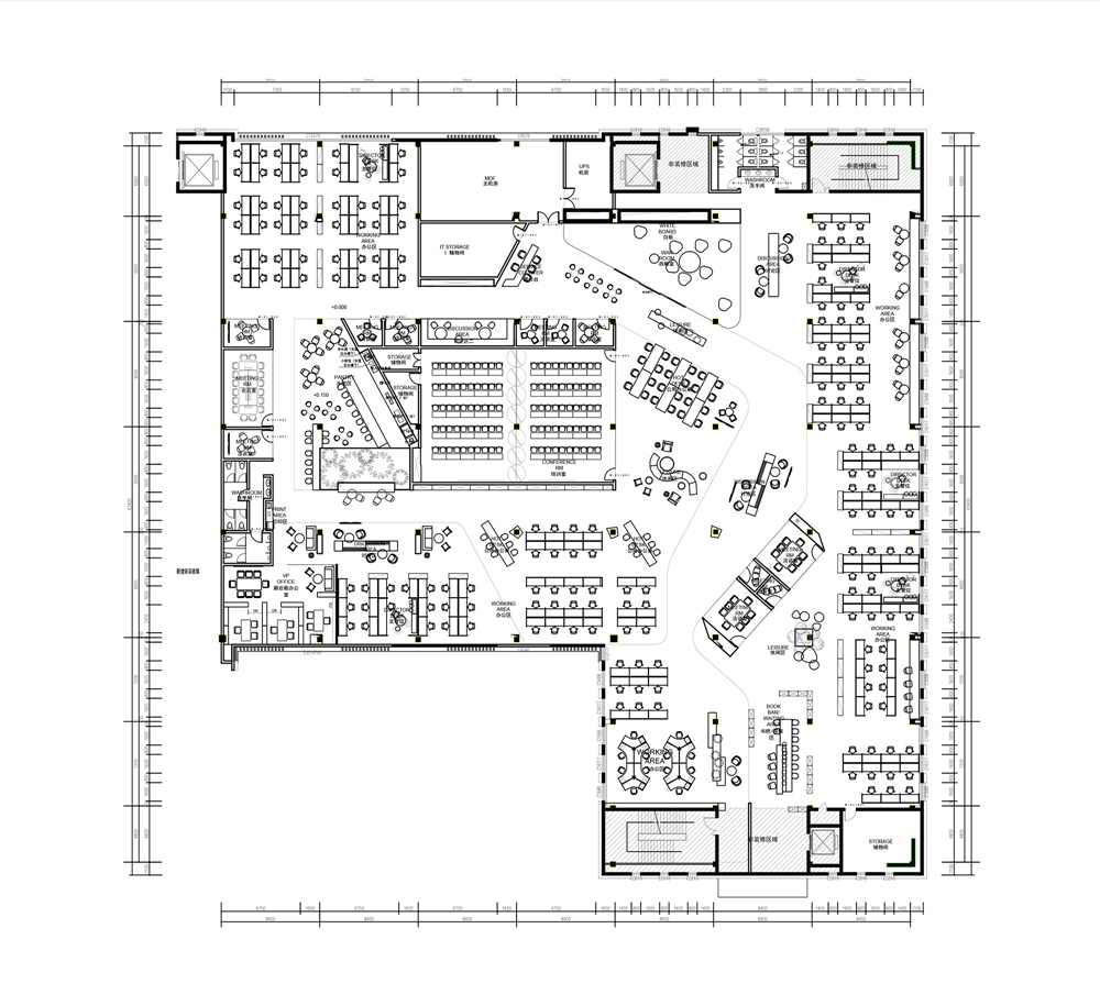 辦公空間，國內辦公室設計，總部，南京，新能源汽車辦公室，項目投稿