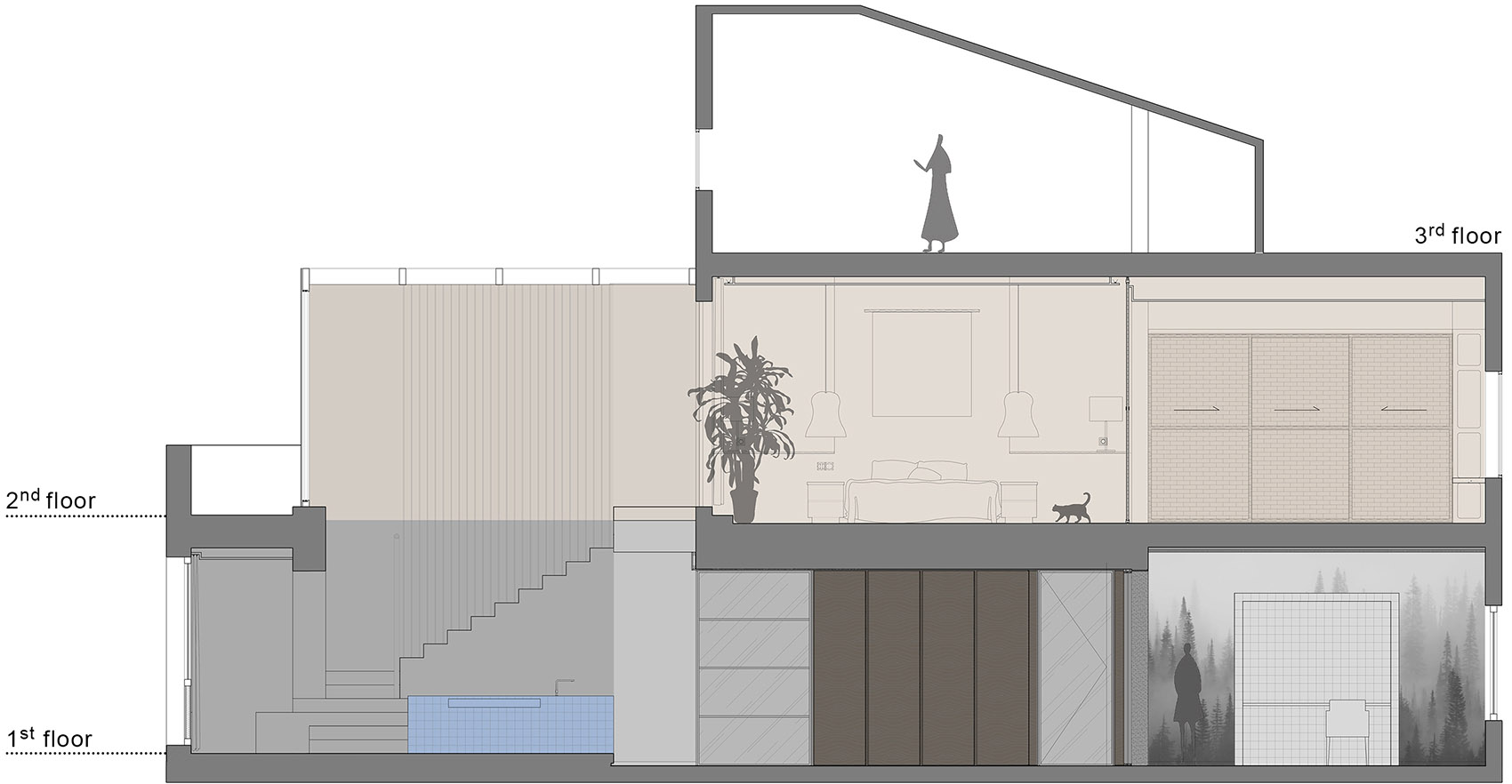 住宅空間,北京,山水文園,頂樓公寓,私人住宅,國內住宅空間