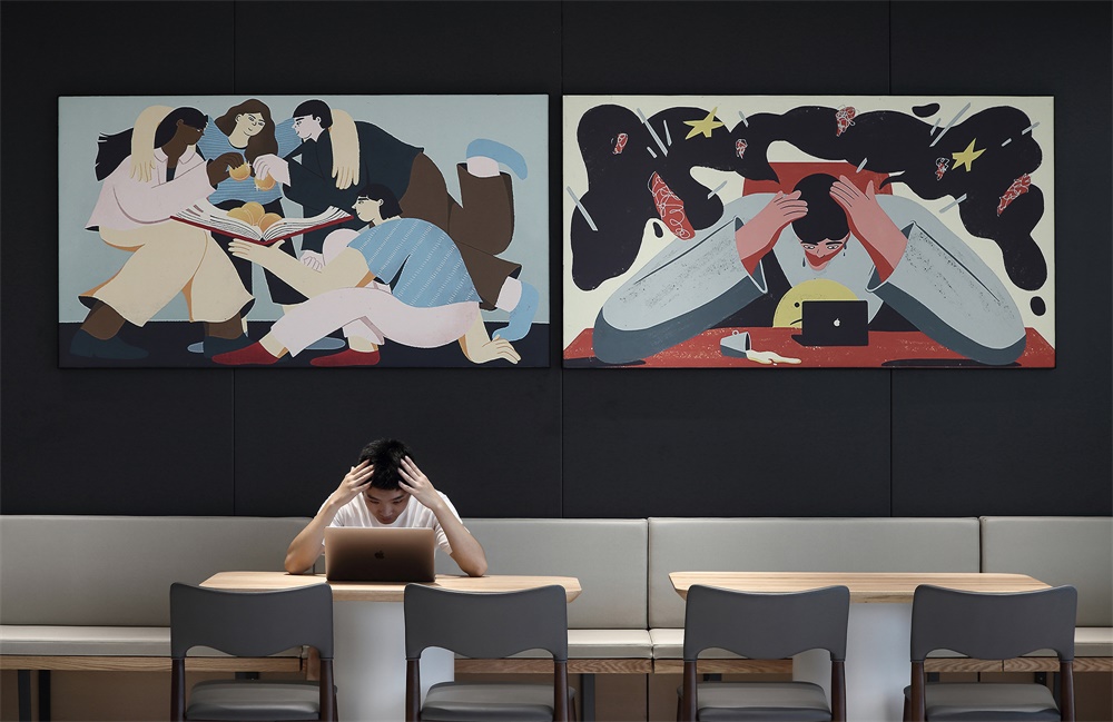 叁上叁設計,深圳灣、員工餐廳設計、員工食堂,團餐設計,“春筍”,項目投稿