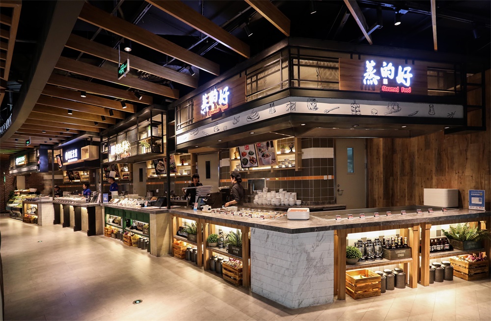 餐飲空間,食通天,美食廣場設計,華潤萬象城,西安,金楓設計,項目投稿