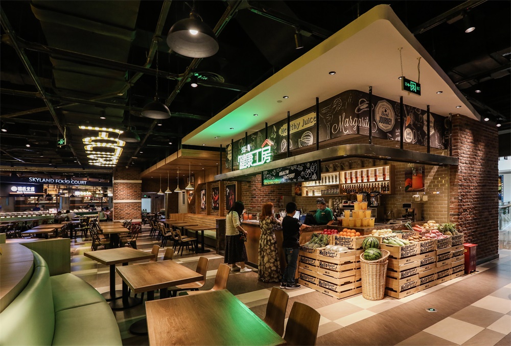 餐飲空間,食通天,美食廣場設計,華潤萬象城,西安,金楓設計,項目投稿