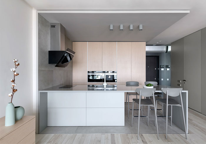 住宅空間,國外住宅空間設計,極簡風格,淺色係公寓,公寓設計