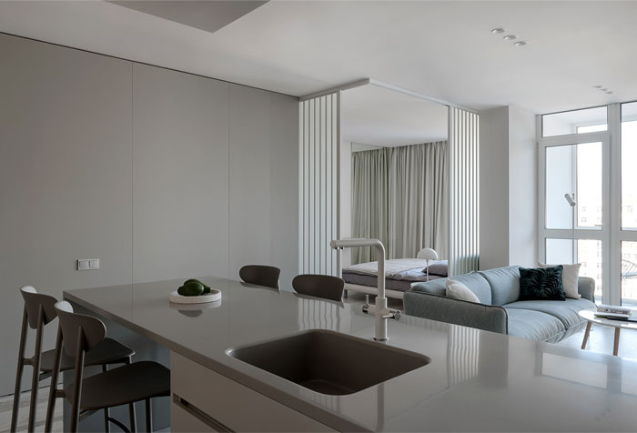 住宅空間，國外住宅空間設計，極簡風格，淺色係公寓，公寓設計
