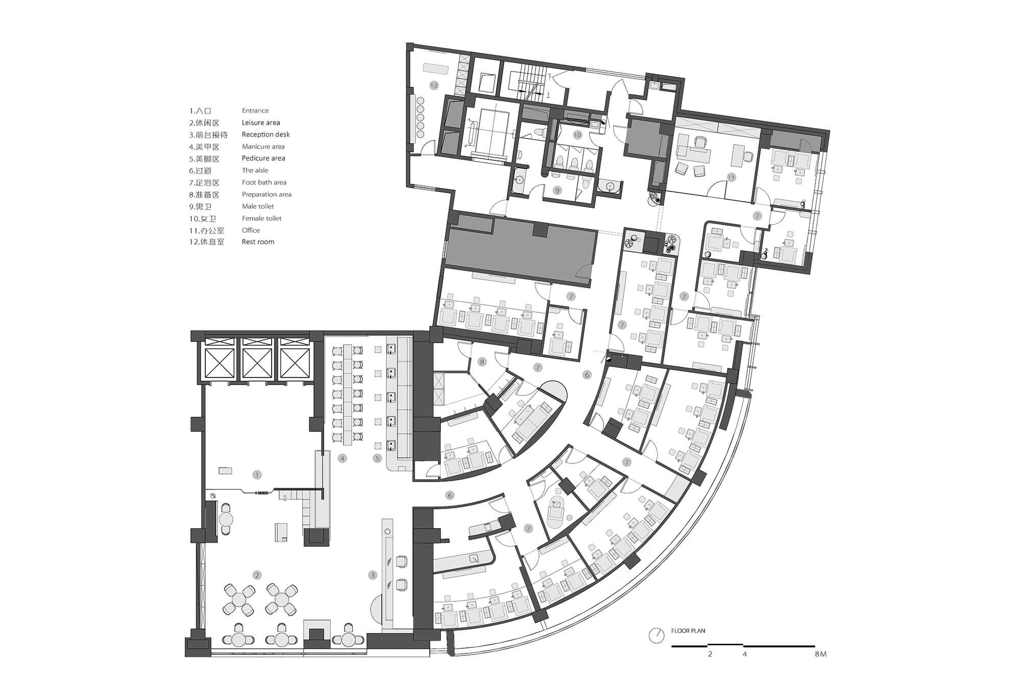 堂晤設計,Towodesign,YUAN·Space,上海美甲、SPA、足浴店設計,項目投稿