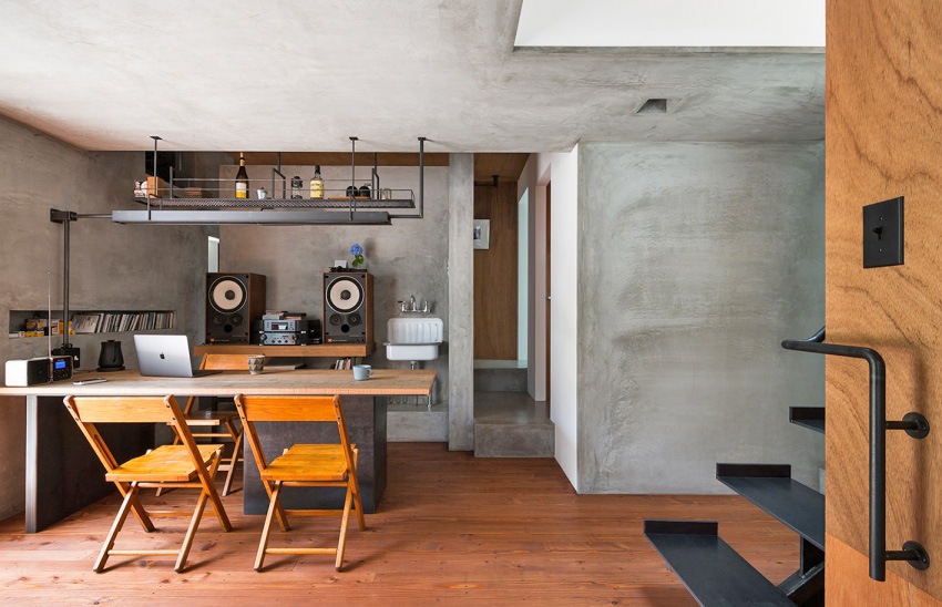 SOHO住宅，SOHO設計，室內設計，極簡風格，住宅辦公，辦公室設計，清水混凝土