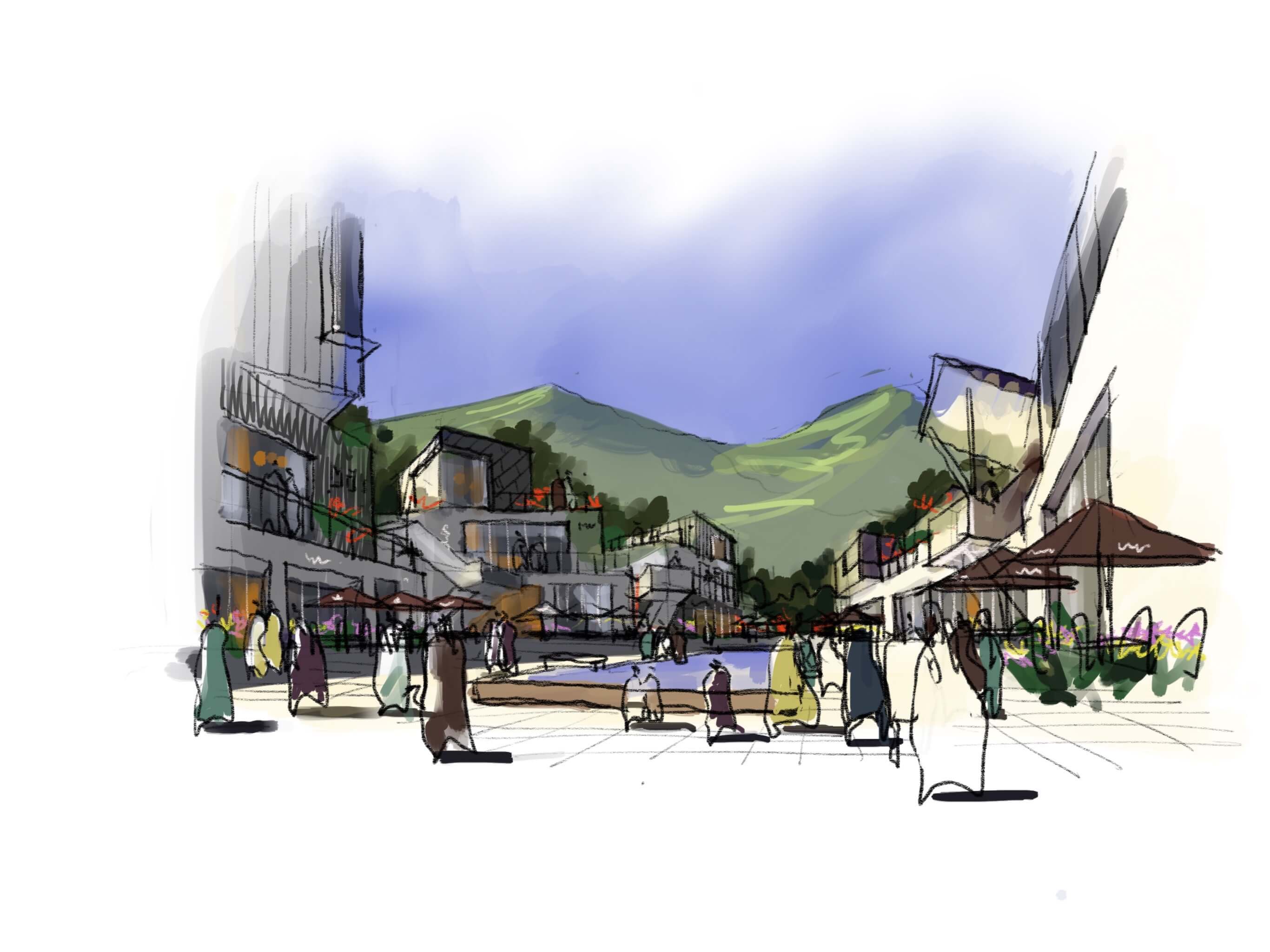 重慶山曉示範區售樓處、事建組、aoe、售樓處設計、重慶售樓處設計