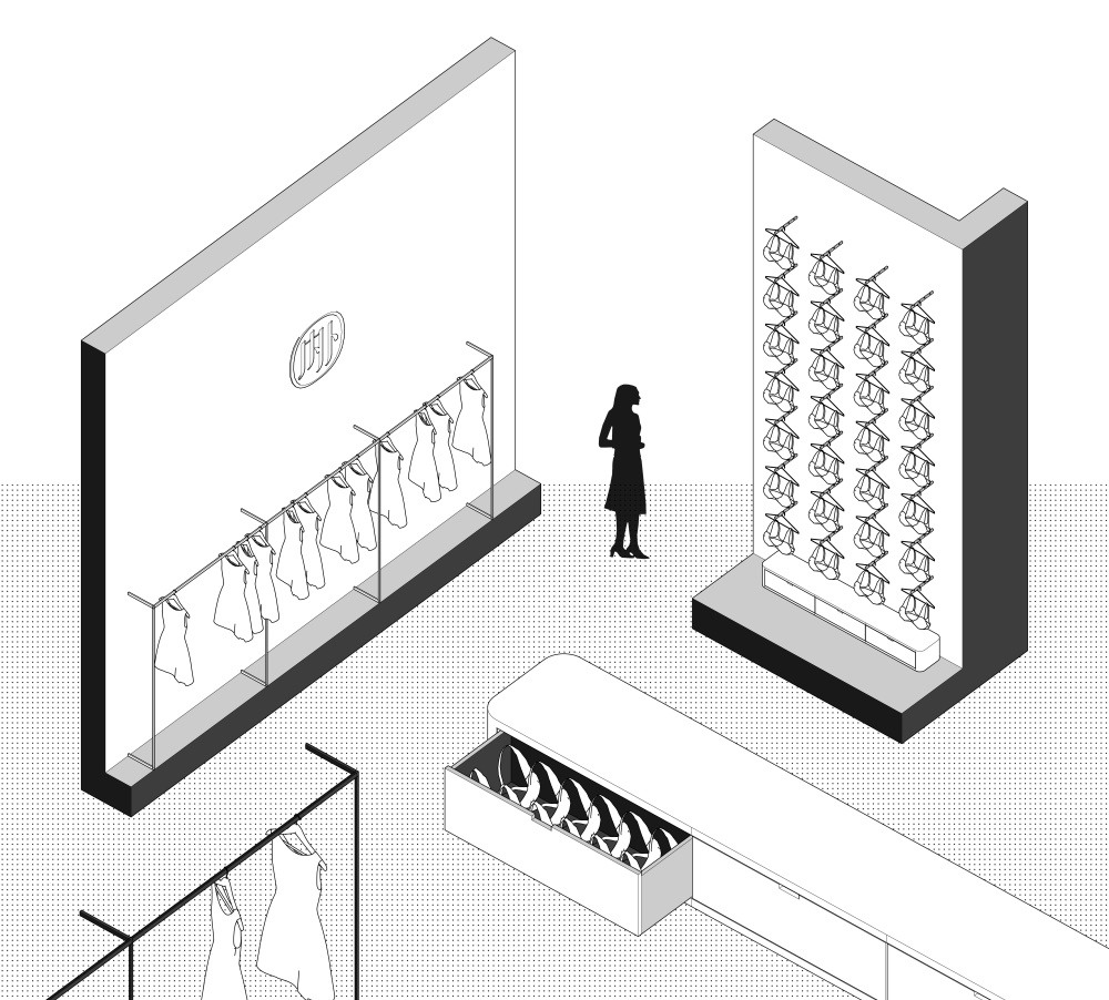 商業空間，店鋪設計，NAN Architects，“NEIWAI”內衣旗艦店，上海，項目投稿