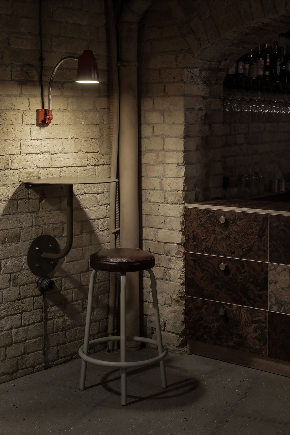 Balthazar地下酒吧,烏克蘭基輔,Rina Lovko,酒吧設計,餐飲空間,倉庫改造