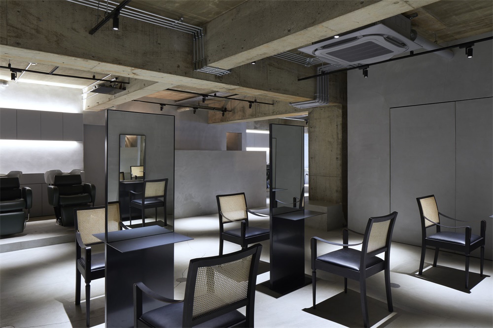 Rire理發店,日本愛知,Airhouse,商業空間,理發店設計,極簡主義