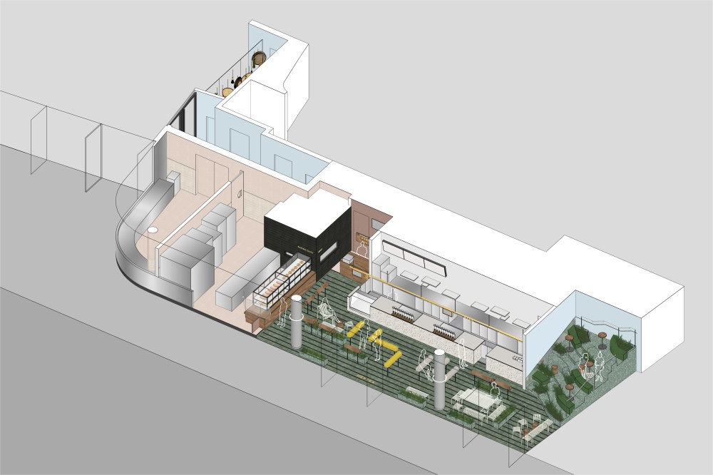 餐飲空間,杭州,喜茶,喜茶熱麥店,nota建築設計工作室,茶飲店設計