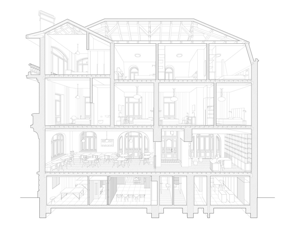 Manea Kella，Casa Popeea精品酒店，羅馬尼亞，改造設計，酒店空間