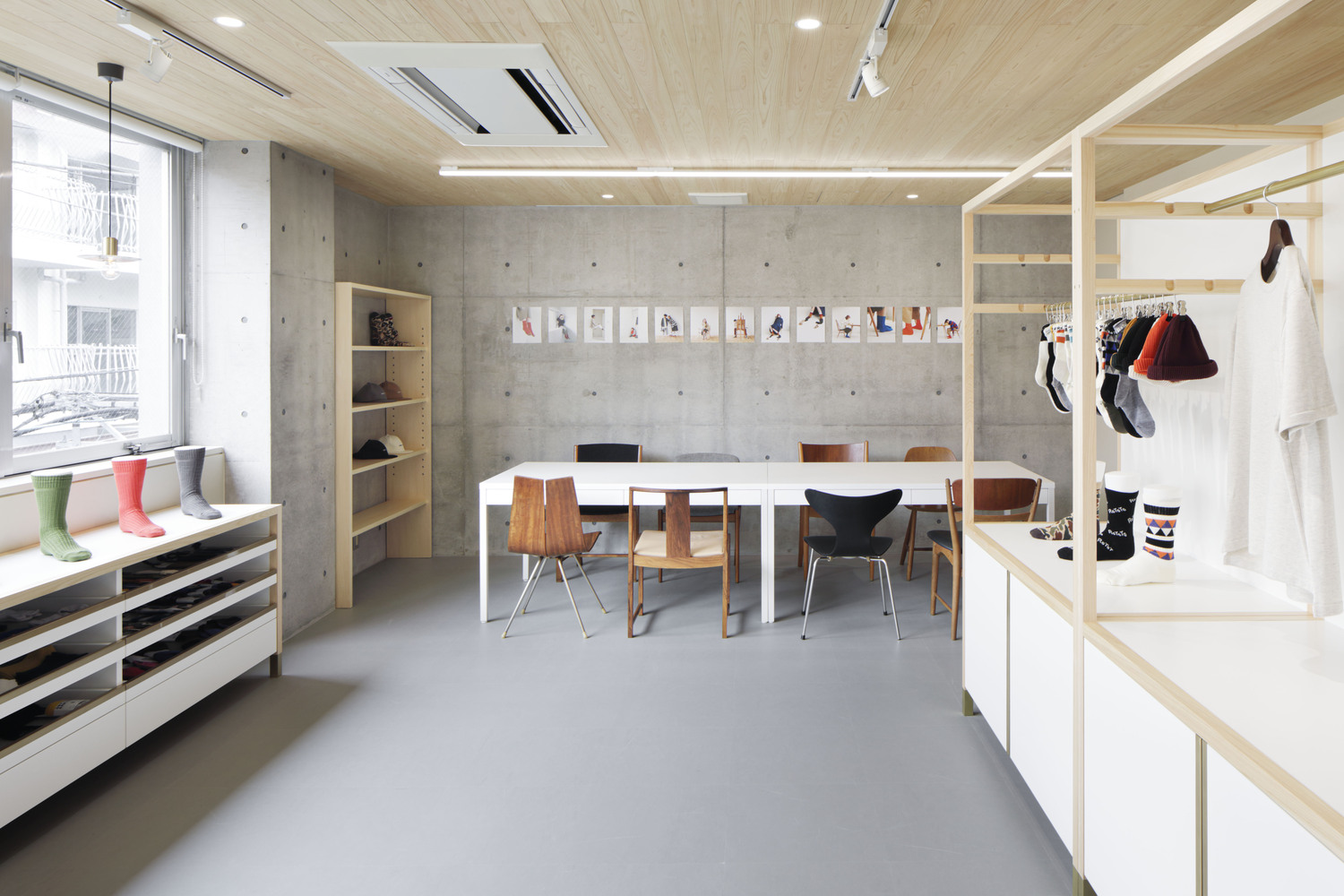 ROTOTO，襪子陳列室，辦公空間，ROTOTO，日本奈良，陳列室設計，多功能空間