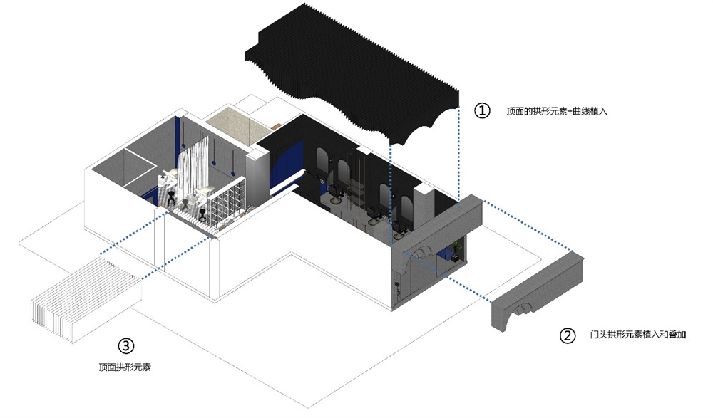 美發集合店,美發店設計,蘭州美發店,美發沙龍設計,五德設計,項目投稿