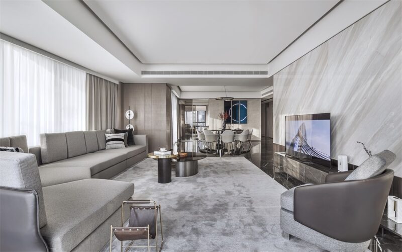 柯翊建築設計 l 紹興源盛·雲錦中心大平層樣板間