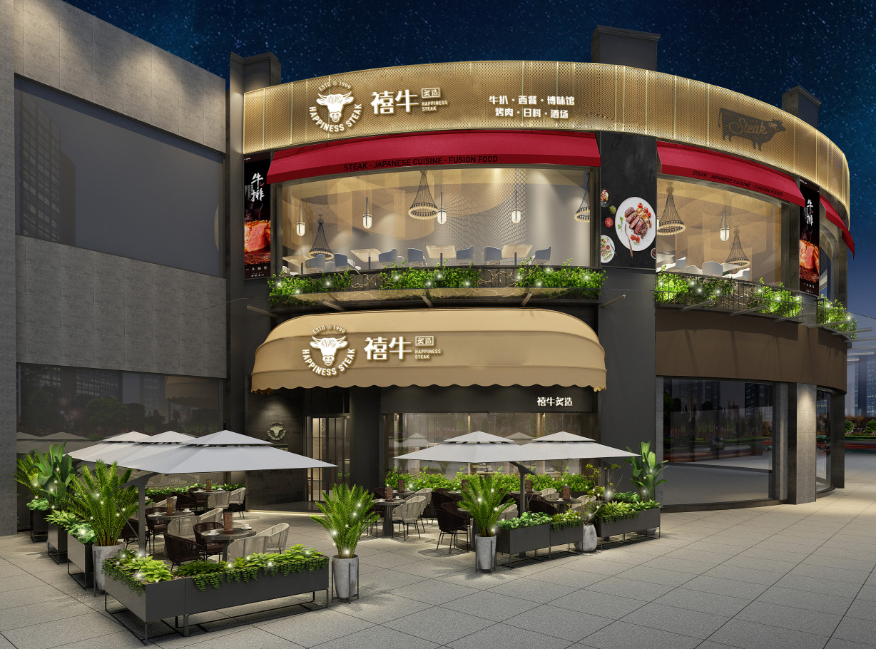 藝鼎設計,餐廳設計,禧牛炙造,牛扒西餐廳,北歐小鎮,特色餐廳設計,惠州西餐廳設計