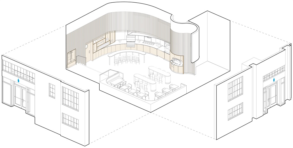 餐飲空間,咖啡廳設計,Blue Bottle,小藍瓶咖啡,咖啡廳翻新