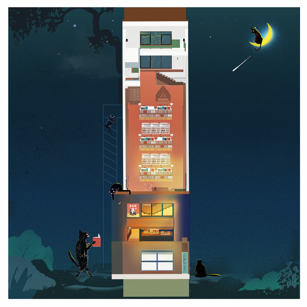 商業空間，多抓魚線下空間，未來以北工作室，書店設計，北京，懷舊空間