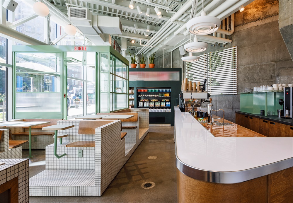餐飲空間，咖啡吧，蒙特利爾，咖啡廳設計，Melk Cafe