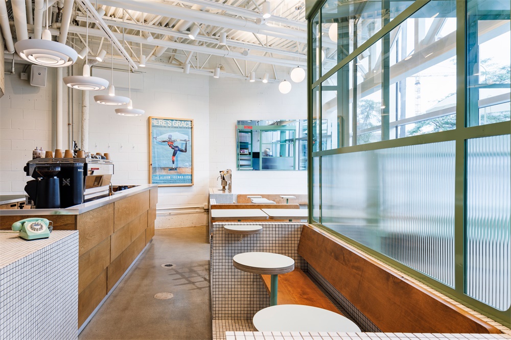 餐飲空間，咖啡吧，蒙特利爾，咖啡廳設計，Melk Cafe